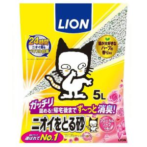 ニオイをとる砂 フローラルソープの香り 5L 【4個セット】