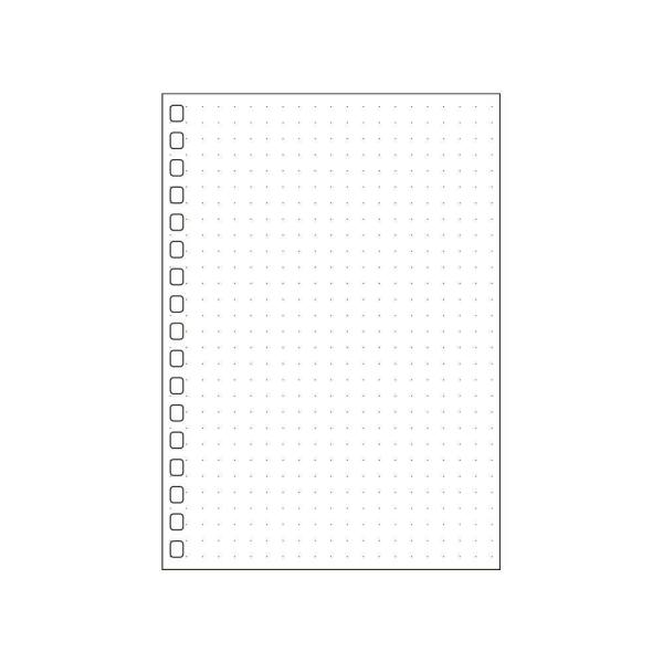 リヒトラブ オープンリングノート・ツイストノート＜適合リーフ・ドット方眼罫＞ A6   30枚