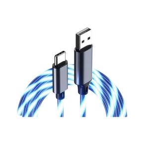 カシムラ USB充電＆同期ケーブル 1.2m A‐C ブルーLED AJ637｜sundrugec