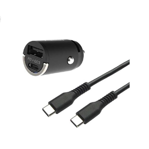 カシムラ DC‐PD20W 2ポート QC3 自動判定C‐Cケーブル付 DC042