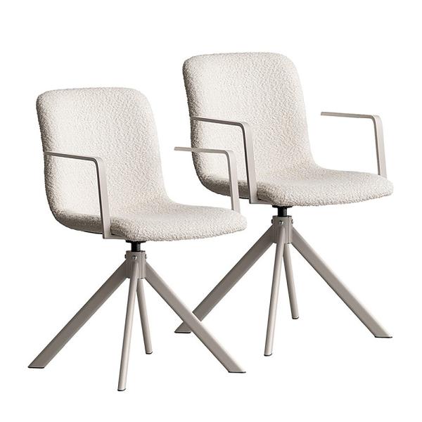 ダイニングチェア ステッド 2脚 CH-C5285-2 ホワイト 組立必要 【直送品】 返品・キャン...