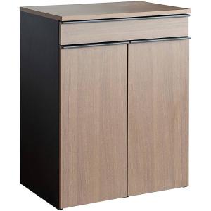 クロシオ ダイニングダストボックス2D ブラウン 完成品 キャスター付