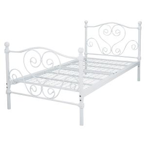 姫系 パイプベッド シングル プリンセスベッド スチールベッド 高さ2