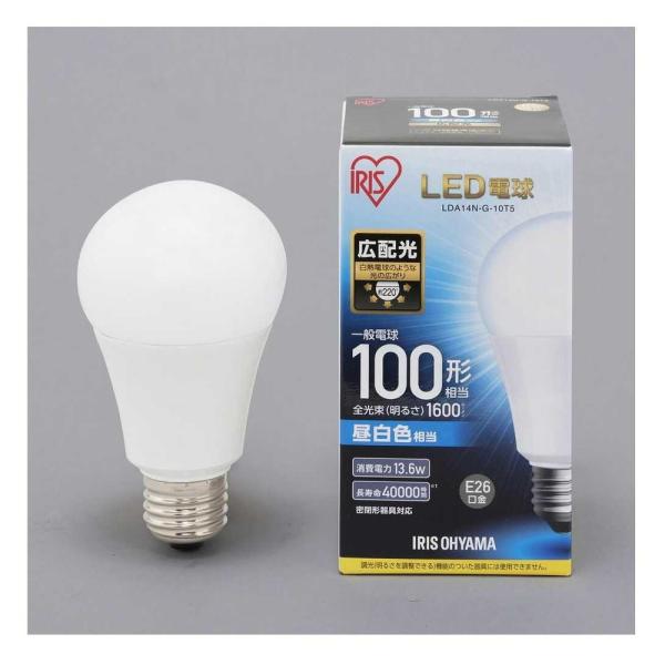 アイリスオーヤマ LED電球 E26 広配光 昼白色 100形（1600lm） LDA14N‐G‐1...