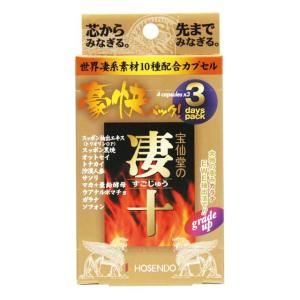 ◇宝仙堂 凄十（スゴジュウ） 豪快3DAYSパック 4粒X3パック : サン