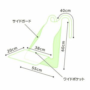 使い捨て食事用エプロン ポケット付 透明60枚の詳細画像2