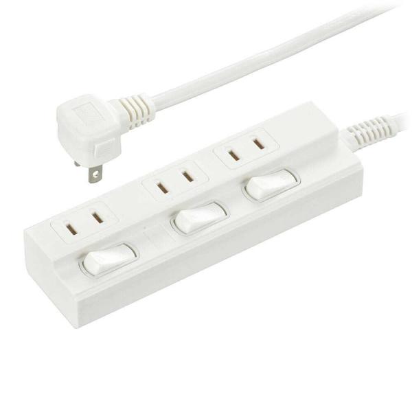 オーム電機 節電タップ 3個口 1m