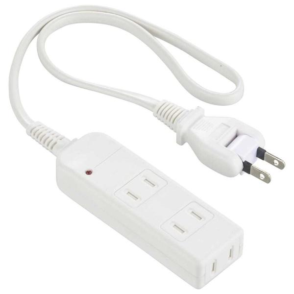 オーム電機 安全タップ雷ガード 3個口 HS-TK305SFW-22