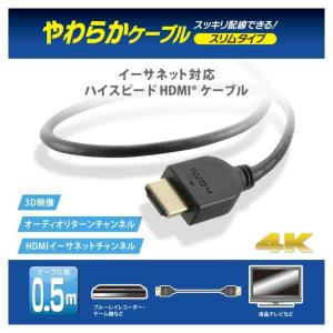 オーム電機 HDMIやわらかケーブル スリムタ...の詳細画像4