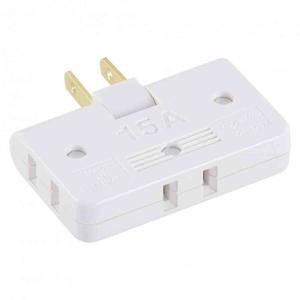 オーム電機 コーナータップ 3個口 HS-A39／W