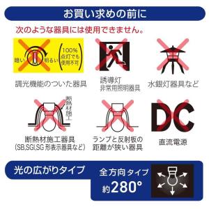 オーム電機 LED電球 40形相当昼光色 2個入の詳細画像3