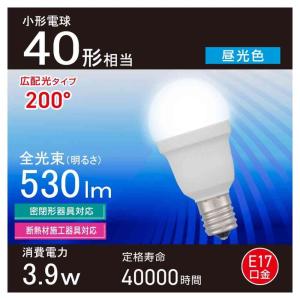 オーム電機 LED電球小形 40形相当 昼光色 1個の詳細画像4
