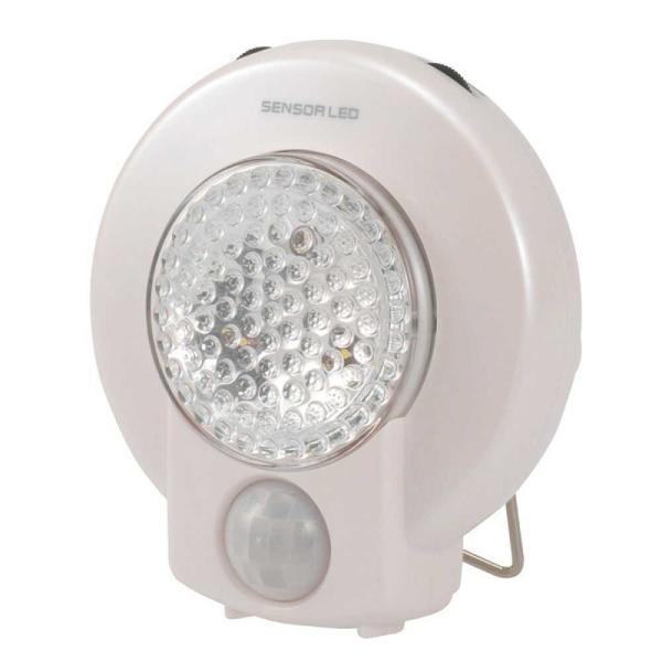 オーム電機 LEDセンサーライト 白色LED
