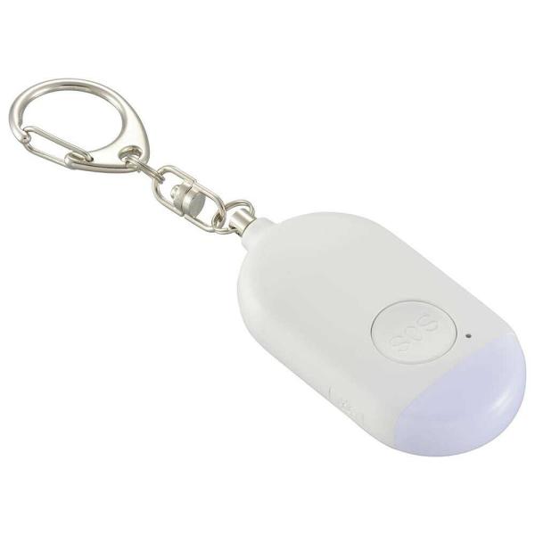 オーム電機 LEDミニライト 防犯アラーム付き 充電式