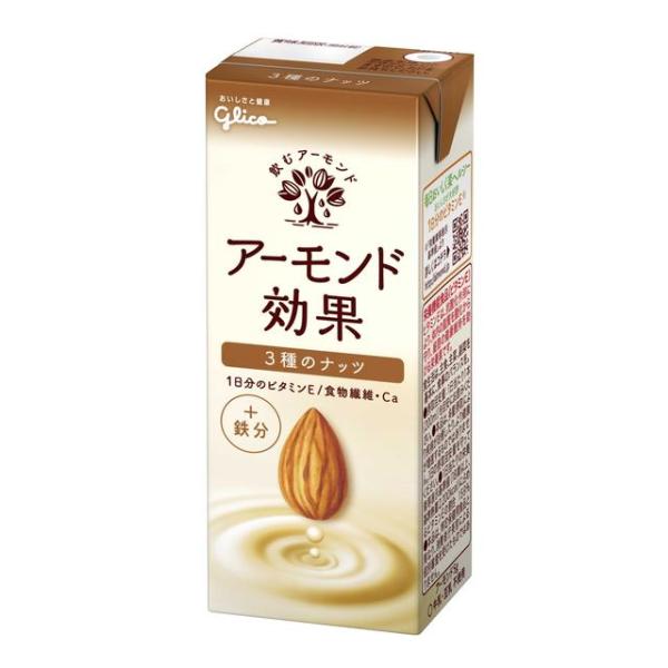 ◆江崎グリコ アーモンド効果 3種のナッツ 200ml【24個セット】