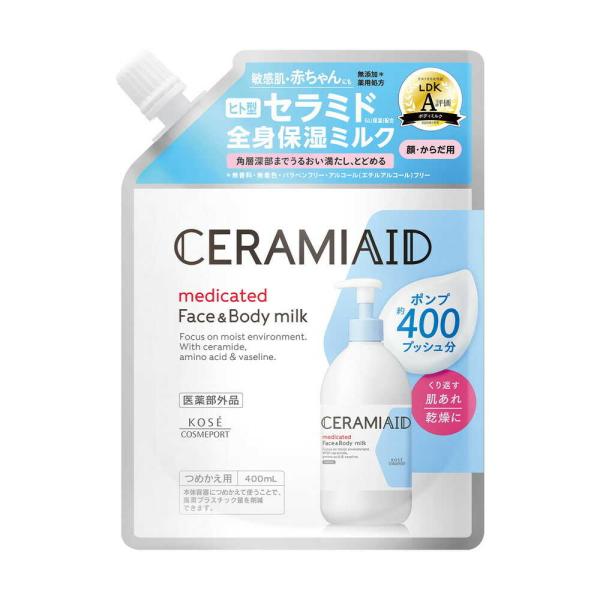【ポイント10倍】【医薬部外品】セラミエイド 薬用スキンミルク つめかえ 400mL