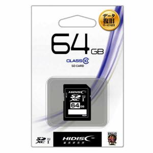 HIDISC SDXCカード 64GB データ復旧サービス付 CLASS10 UHS‐1対応 ケース付き 1セット｜sundrugec