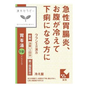 【第2類医薬品】クラシエ薬品 漢方セラピー 胃苓湯エキスEX錠（イレイトウ） 36錠｜sundrugec