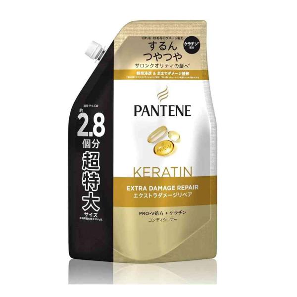 P&amp;G パンテーン エクストラダメージケア トリートメントinコンディショナー 詰め替え 超特大 8...