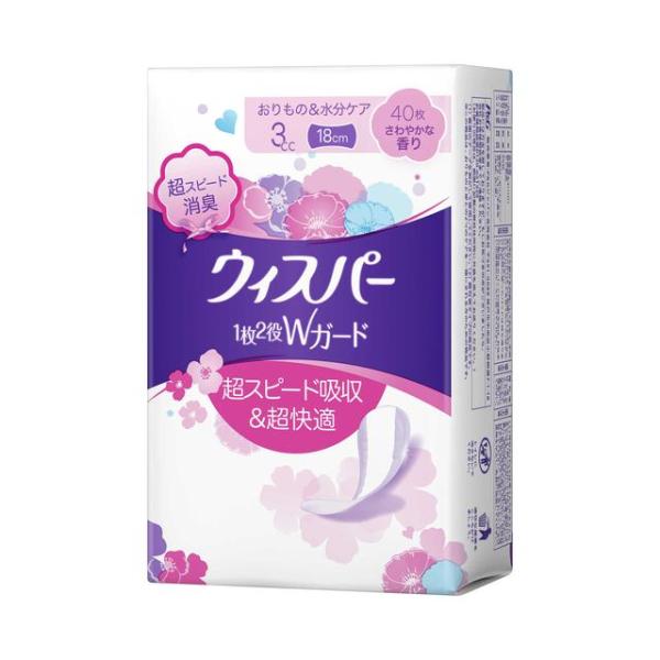 P&amp;G ウィスパー1枚2役Wガード さわやか香り 40枚（3CC）