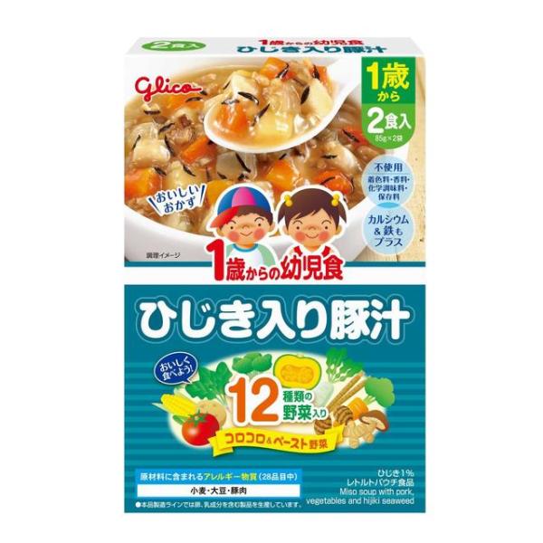 ◆江崎グリコ 1歳からの幼児食 ひじき入り豚汁 85g×2個入り