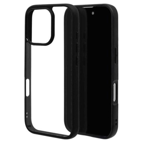 テレホンリース iPhone16Pro ケースカバー RHINOX ブラック×クリア