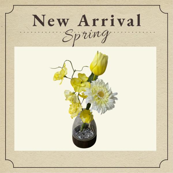 【造花】Spring 33cmブーケ　チューリップ/スイートピー/ガーベラ