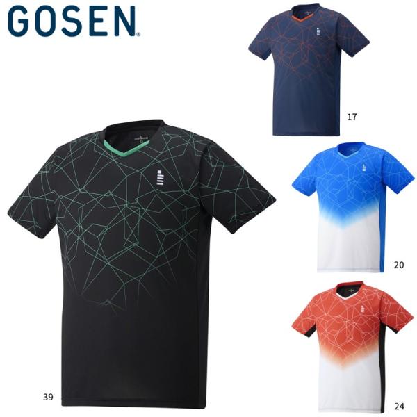 GOSEN T2412 ゲームシャツ テニス・バドミントンウェア(ユニ) ゴーセン【日本バドミントン...