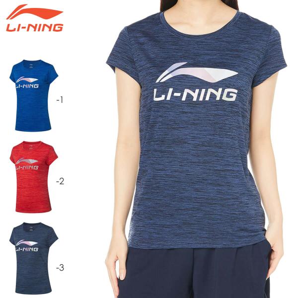 LI-NING AHSP352 トレーニングTシャツ(レディース) 背面プリント無し バドミントンウ...