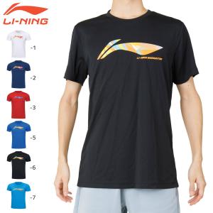 LI-NING AHSR787 トレーニングTシャツ ロゴ バドミントンウェア(ユニ/メンズ) リーニン【メール便】｜sunfastsports