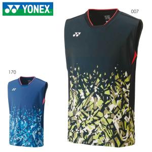 YONEX 10520 メンズゲームシャツ(ノースリーブ) トップス テニス・バドミントンウェア(ユニ/メンズ) ヨネックス 2023SS【日本バドミントン協会検定合格品/メール