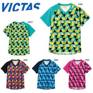 VICTAS 612104 カラフルトライアングルレディスゲームシャツ 卓球 ウェア(レディース) ヴィクタス【メール便可】｜sunfastsports