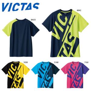 VICTAS 632102 ブロックロゴティー 卓球 ウェア(メンズ/ユニ) ヴィクタス【メール便可】｜sunfastsports