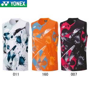 YONEX 10570 メンズゲームシャツ(ノースリーブ) ウェア(メンズ) アパレル バドミントン・テニス ヨネックス 2024SS【日本バドミントン協会審査合格品/メール便可｜sunfastsports