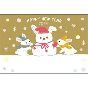 年賀カード 金箔加工年賀状 はがき JNP  4-3 477982 サンリオ sanrio 干支 兎 うさぎ