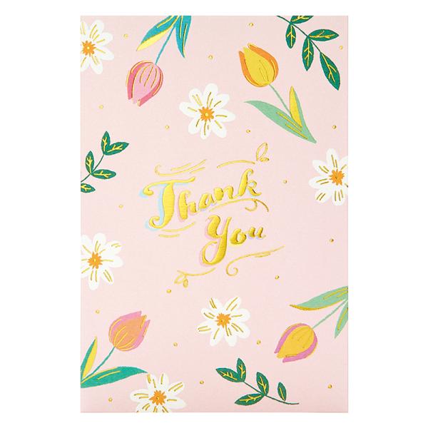 サンキューカード 感謝 チューリップ エンボス 金箔加工 TY212-3 607339 サンリオ s...