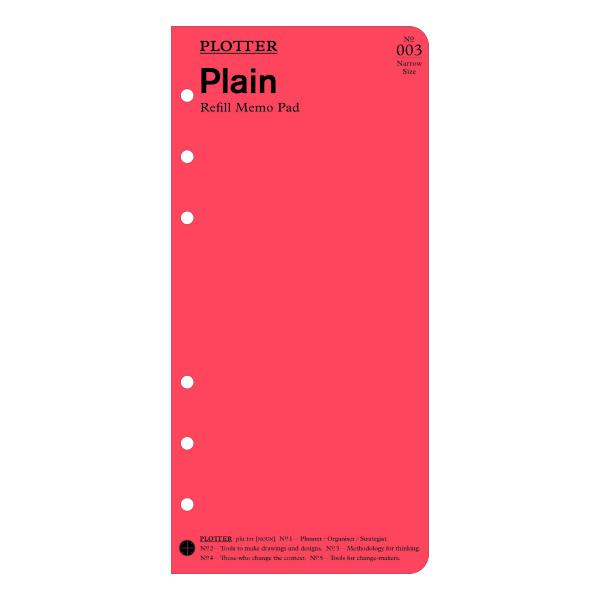 PLOTTER プロッター PLT0003-N リフィルメモパッド 無地 6穴 ナローサイズ 80枚...