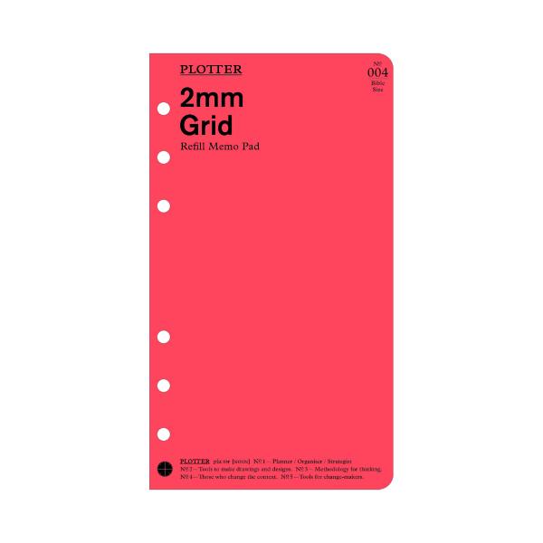 PLOTTER プロッター PLT0004-B リフィルメモパッド 2mm方眼 6穴 バイブルサイズ...