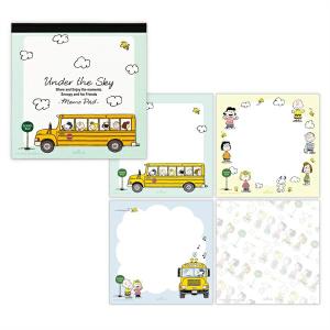 スヌーピー スクエアメモ グリーン 802424 Under the sky 日本ホールマーク キャラクターグッズ 文具 大人