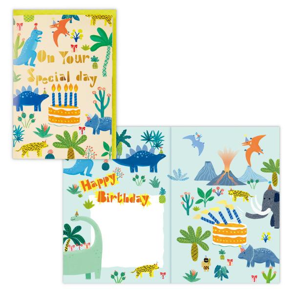 *バースデーカード オルゴールカード LED恐竜 814953 日本ホールマーク グリーティングカー...