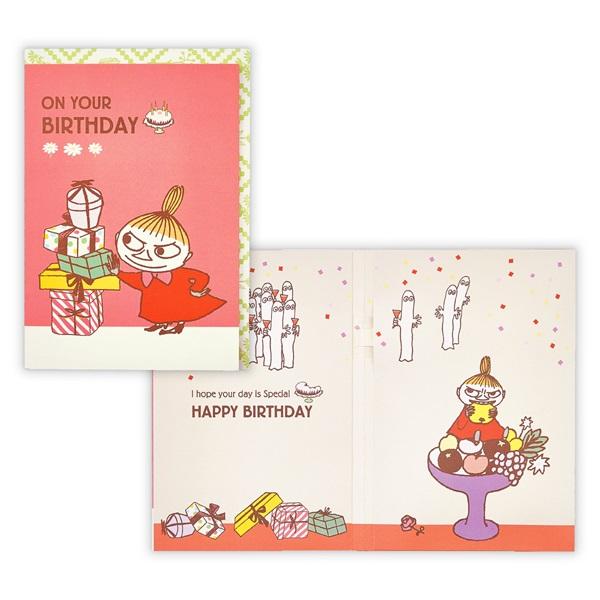 *バースデーカード/オルゴールカード 誕生お祝 ムーミン プレゼントとミイ 日本ホールマーク 815...