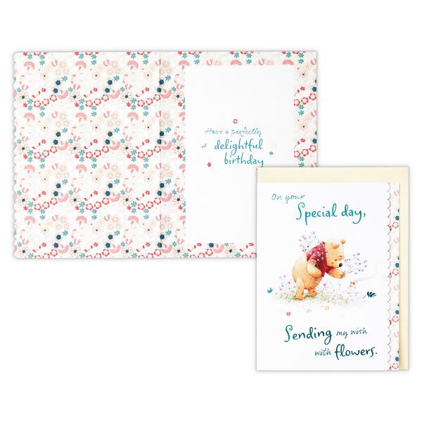 バースデーカード 立体 ディズニー プー/花摘み 833602 日本ホールマーク グリーティングカー...