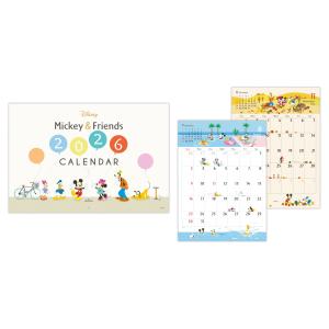 【2026年】壁掛けカレンダー♡ミッキー＆フレンズ　TDR限定 TDR 2026 壁掛けカレンダー ミッキー＆フレンズ イラスト