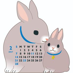 2027年度カレンダー 卓上 アニマルダイカッ...の詳細画像2