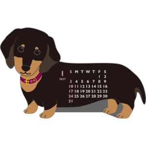 2027年度カレンダー 卓上 アニマルダイカッ...の詳細画像1