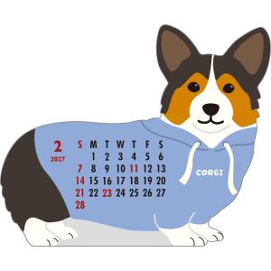 2027年度カレンダー 卓上 アニマルダイカッ...の詳細画像2