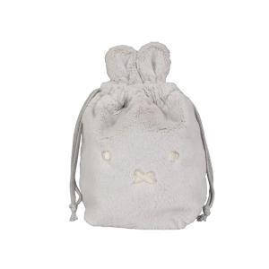 ミッフィー 巾着袋 グレー フェイス6th