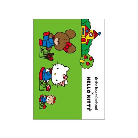 ポストカード 緑 KN26-9 くまのがっこう×ハローキティ スクエア square キャラクターグ...