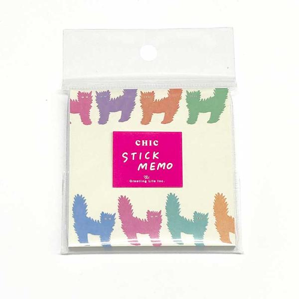 シック スティックメモ キャット MMPG-424 グリーティングライフ 文具 大人 かわいい 猫 ...