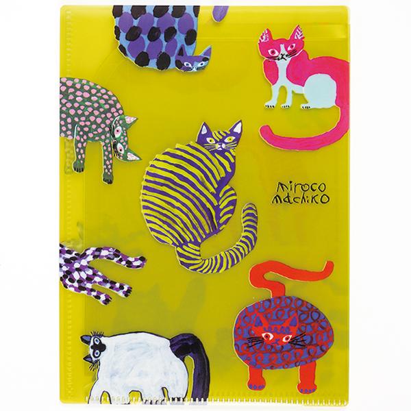 ミロコマチコ ネコ ６ポケットクリアホルダーA5サイズ MRZ-80 グリーティングライフ 大人 雑...